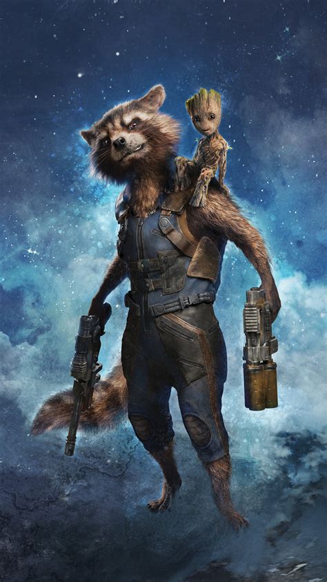 Groot And Rocket Wallpaper