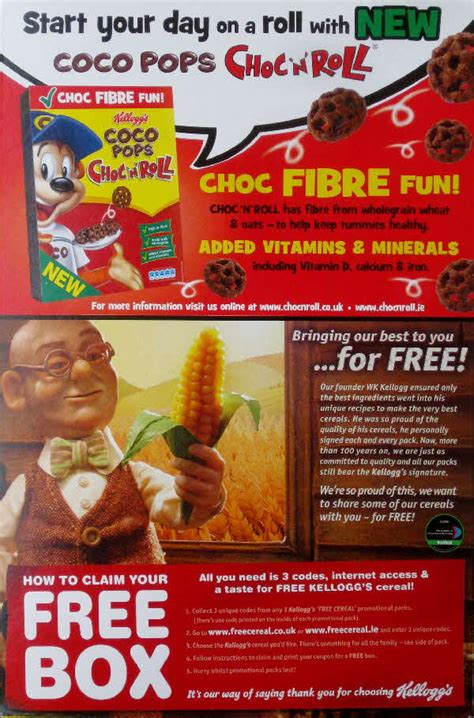 2010 Box of Cereal issued in Kelloggs Coco Pops