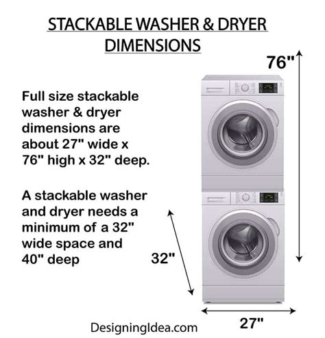 Washer and Dryer Dimensions (Size Guide)