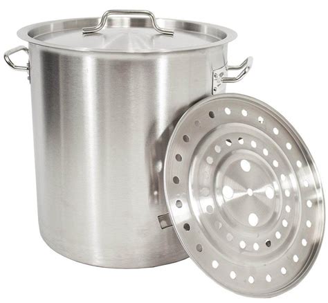 HUGE Stainless Steel Stock Pot with Lid & Steamer-(240 Qt., 60 Gal., 32 ...