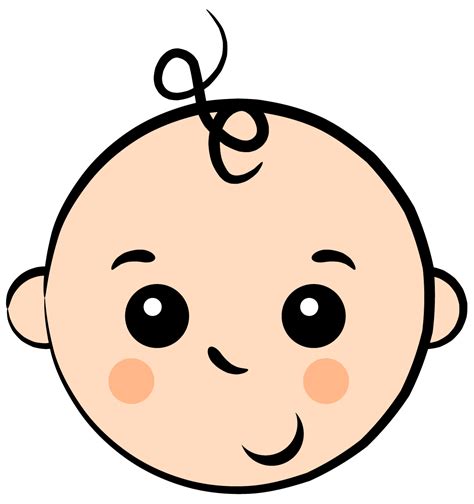 baby girl cartoon face - Clip Art Library