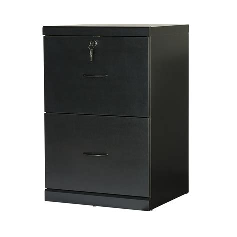 Mainstays 2-Drawer Vertical Locking File Cabinet, Black - Walmart.com ...