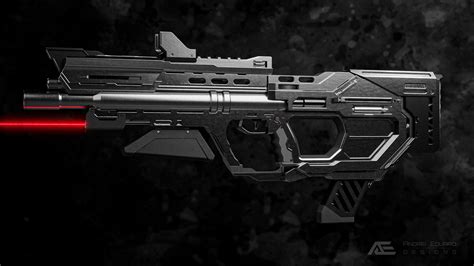 Andrei Eduard - Sci-Fi SMG Weapon Concept Art