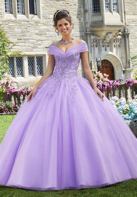 Rhinestone Tulle Purple Quinceañera Ballgown | Rapunzel XV Dress ...