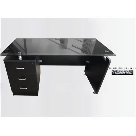 Arman Office Desk Tempered Glass Top Office Desk Junior Desk ...