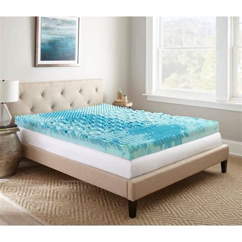 Lane 4 in. Queen Gellux Gel Memory Foam Mattress Topper, Blue | Shop Your Way: Online Shopping ...