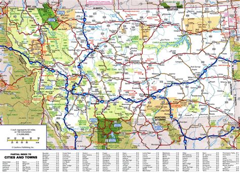 Large Detailed Roads And Highways Map Of Montana State – Printable Map ...