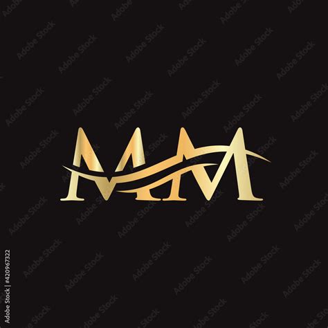 MM logo. Monogram letter MM logo design Vector. MM letter logo design with modern trendy. Stock ...