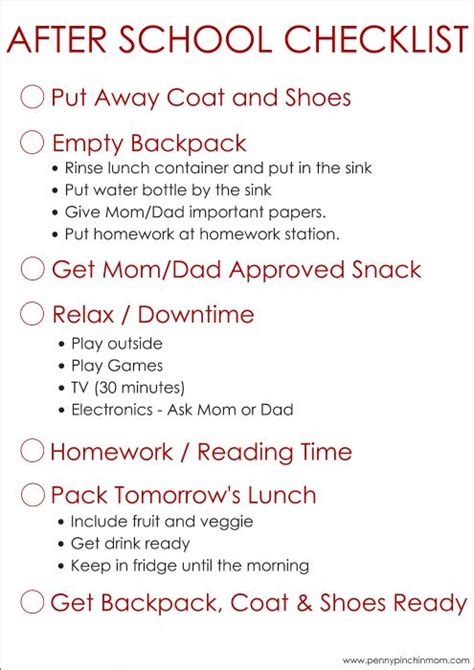 How to create an after school routine – Artofit