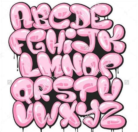 Bubble Letter Graffiti Alphabet - #alphabet #bubble #graffiti #letter | Graffiti, Letras de ...