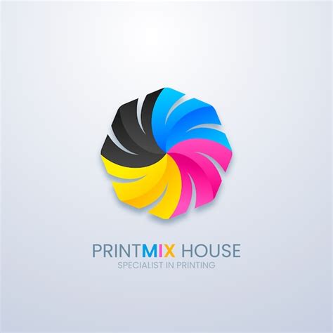 Free Vector | Gradient printing house logo design template