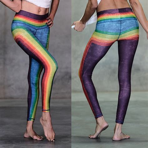 Niyama Sol Retro Rainbow Barefoot Leggings S EUC | Schimiggy Reviews