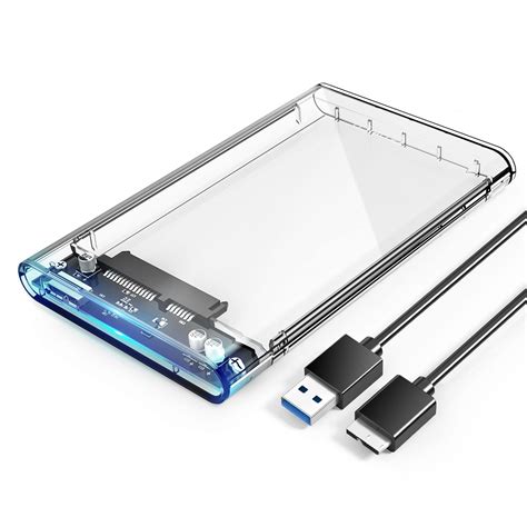 Buy ORICO 2.5'' External Hard Drive Enclosure USB 3.0 to SATA III Tool-Free Clear Hard Disk Case ...