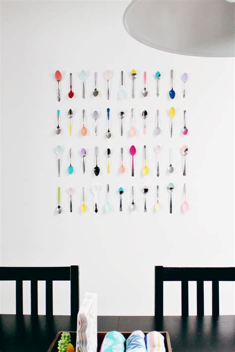 Wall Art DIY | Dip Painted Spoons for Your Kitchen | A Joyful Riot