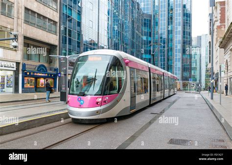 A tram in Birmingham, England, UK Stock Photo - Alamy