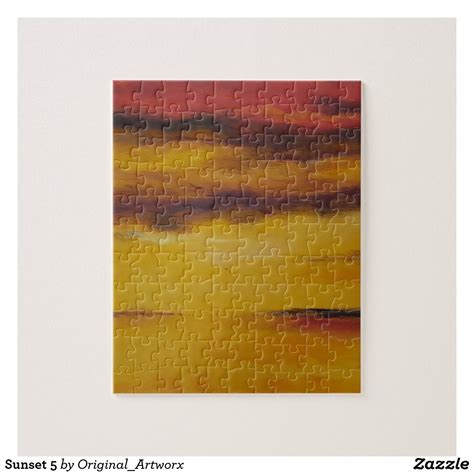 Sunset 5 jigsaw puzzle | Zazzle.com | Jigsaw puzzles, Custom jigsaw puzzles, Nature art painting