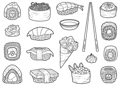 Free SUSHI Coloring Pages for Download (Printable PDF) - VerbNow