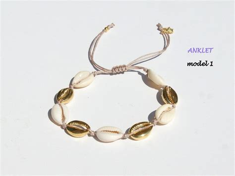 Shell Bracelet Shell Anklet Cowrie Shell Bracelet Seashell - Etsy