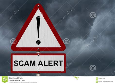 Scam Alert Caution Sign stock photo. Image of point, sign - 44944364