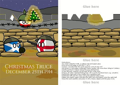 The Christmas Truce - As DIY Pop-Up Card ( Scotland, England, Germany ) by Javacode #polandball ...