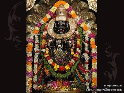 Sri Narasimha Deva Wallpaper in orange dhoti | Hare Krishna Wallpapers