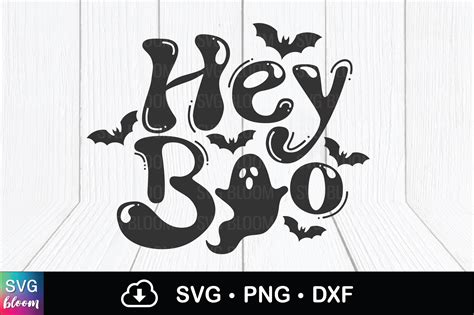 Hey Boo Halloween Svg Sublimation Graphic by SVG Bloom · Creative Fabrica