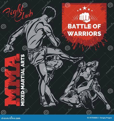 MMA Mixed Martial Arts Cartoon Vector | CartoonDealer.com #14069663