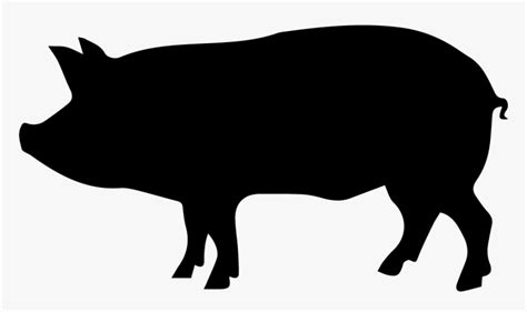 Pig Silhouette Clip Art - Silhouette Of A Pig Png, Transparent Png , Transparent Png Image - PNGitem