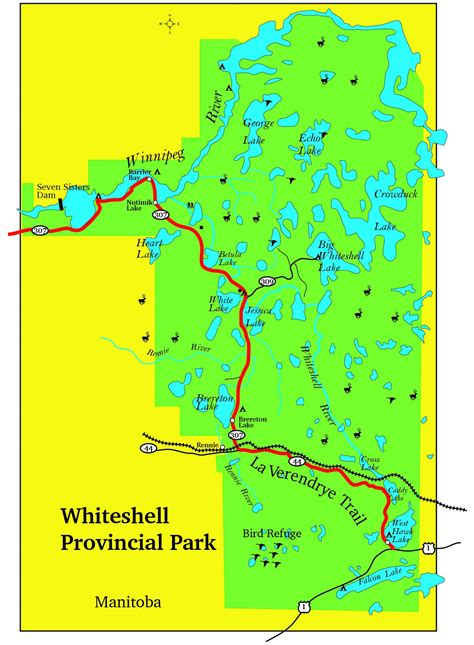 Whiteshell Provincial Park Map - Map Of Stoney Lake