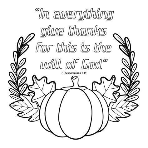 Thanksgiving Bible Verse Coloring Page