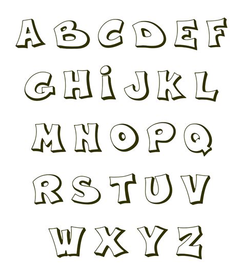 Bubble Alphabet Letters To Print And Cut Out