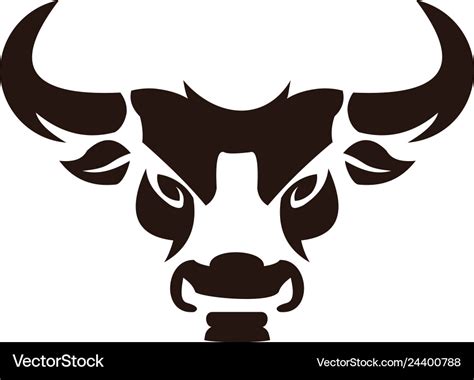 Bull horn animal Royalty Free Vector Image - VectorStock