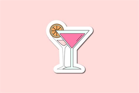 Drink Sticker Icon Pink Wine Graphic by kuulzstudio · Creative Fabrica