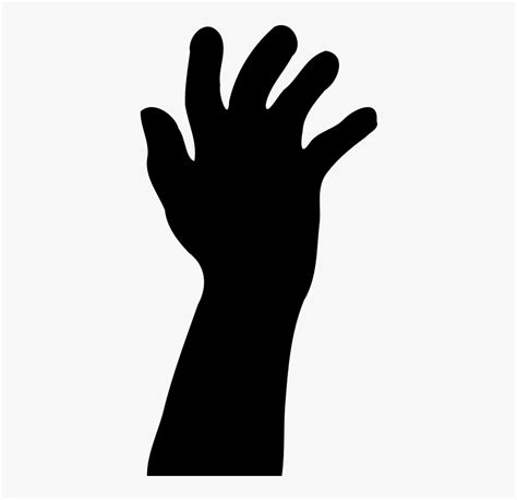 Hand Silhouette - Silhouette Hand Reaching Out, HD Png Download , Transparent Png Image - PNGitem