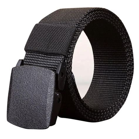 Military Plastic Buckle Nylon Belt Tactical Automatic Canvas Waist Strap Ceinture Mens Casual ...