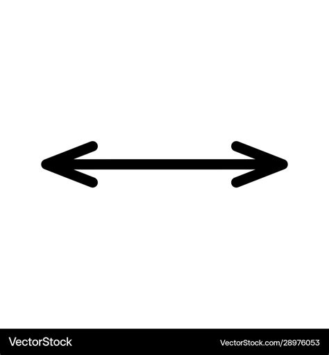 Double arrow icon thin line art image 2 side Vector Image