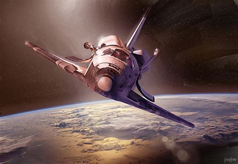 Stunning HD Wallpaper of a Space Shuttle in Action