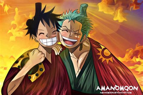 One Piece Chapter 912 Luffy Zoro Reunite Colors by Amanomoon Roronoa Zoro, One Piece Luffy, One ...