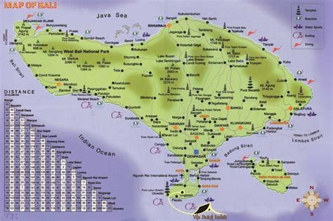 Bali MAP | Complete About Tourist Information