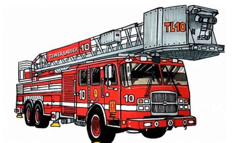 easy drawing fire truck - - Image Search Results | Fire trucks, Fire truck videos, Fire truck ...