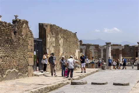 Forum of Ancient City Destroyed by the Eruption of the Volcano Vesuvius in 79 AD Near Naples ...