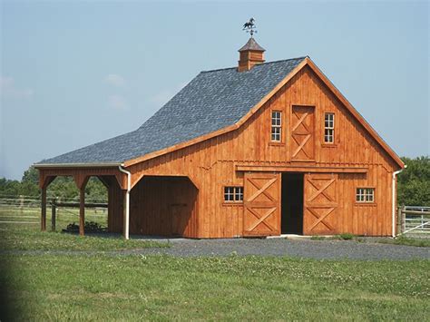 Center Aisle Horse Stable | Barn house design, Pole barn homes, Barn plans