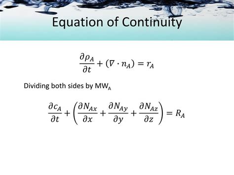 PPT - Equation of Continuity PowerPoint Presentation, free download ...