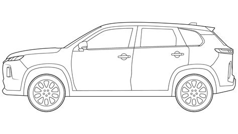 premium suv car outline vector illustration on white background 16412608 Vector Art at Vecteezy