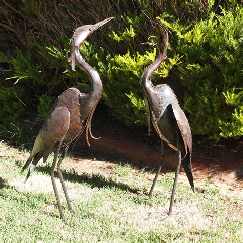 Egret Metal Garden Art – Garden Zoo