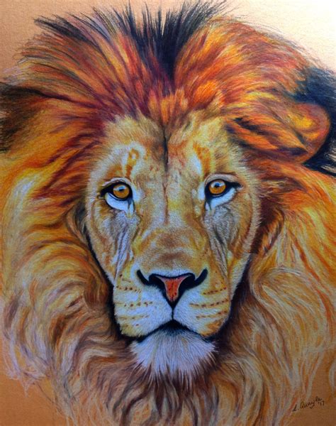 lion head painting