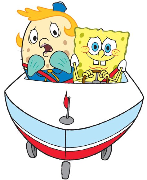 Image - SpongeBob SquarePants Mrs. Puff with SpongeBob Driving in Boatmobile Character Image ...