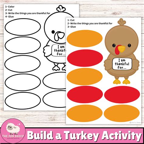 Build a Turkey Activity | I'm Thankful For - Printable Thanksgiving ...