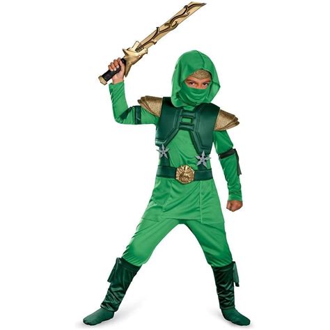 Disguise Shadow Ninja Green Master Ninja Deluxe Boys Costume (7-8) - Walmart.com - Walmart.com