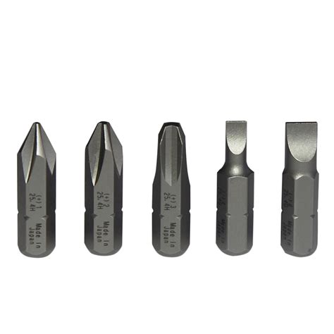 +1 +2 +3 -4 -6 X 25.4mm JIS Screwdriver Bits - Rhino Electricians Tools